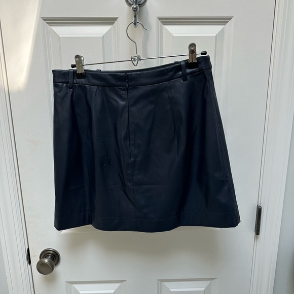 Jcrew navy vegan leather mini skirt - Picture 2 of 2